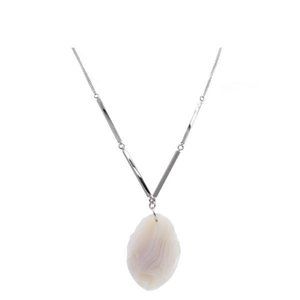 Kinsley Armelle Agate Collection - Silver Ashen Necklace